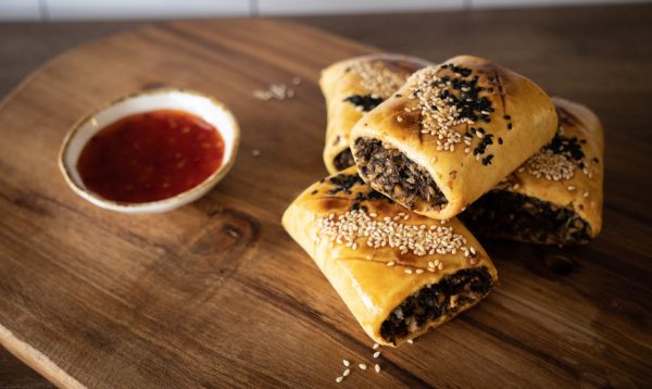 Plant-Based Sausage Rolls Filled with Mushroom and Walnut
